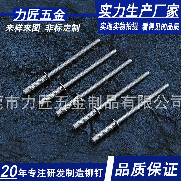 厂家专业生产鼓形铆钉铁 双股拉钉 单鼓拉钉 多鼓拉钉