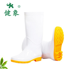 2024 Spring Healthy Elephant Round Head PVC Unisex Rain Boots White Food Grade Slip-On Low Heel Water Shoes Wholesale
