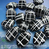 19-26mm Type white line black cutting oval flat beads oval alien painted paint bead black elliptical flat beads