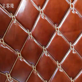 厂家批发绗绣软包皮革面料pu复合海绵移门背景墙吸音装饰人造革