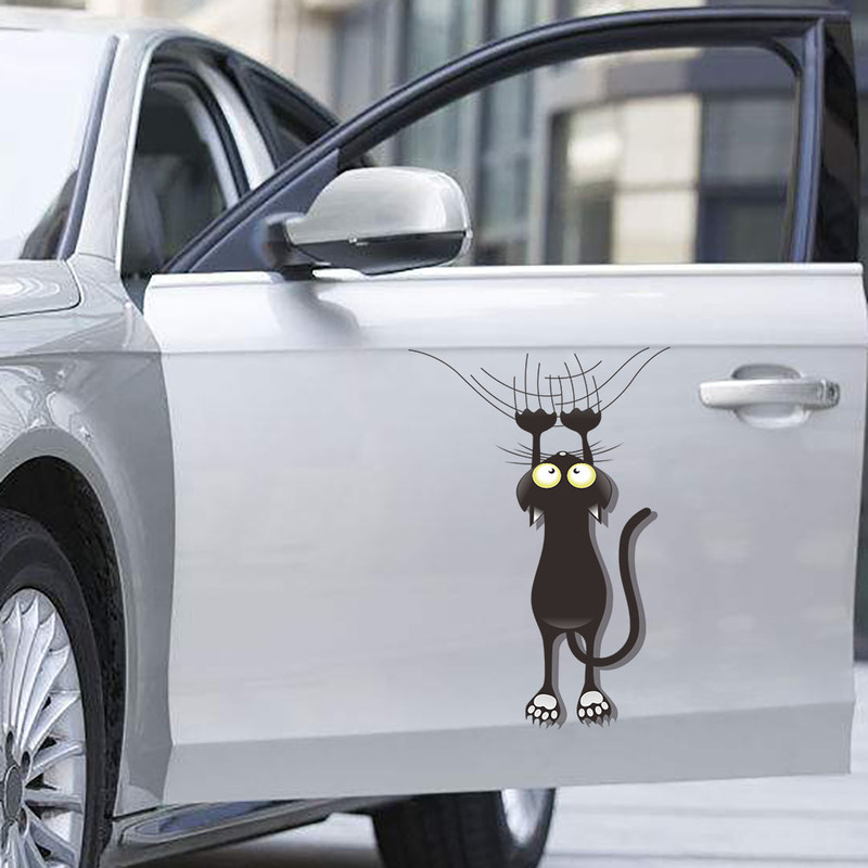 Creative cat car stickers cross-border removable personality wall stickers window glass stickers toilet bathroom stickers MU80009