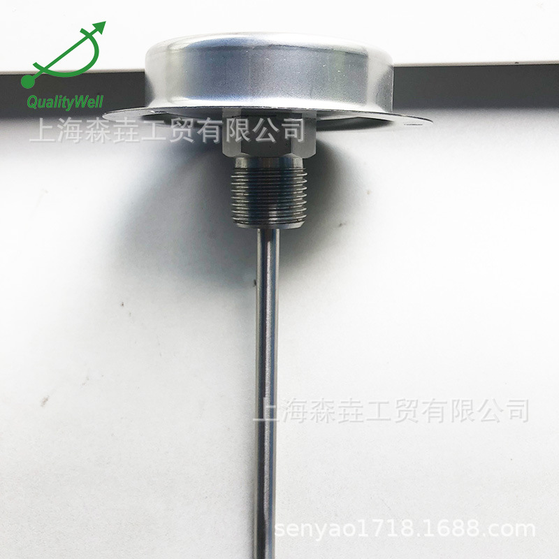 T221F温度可选不拆机器简单安装双金属温度计后法兰安装式SS304