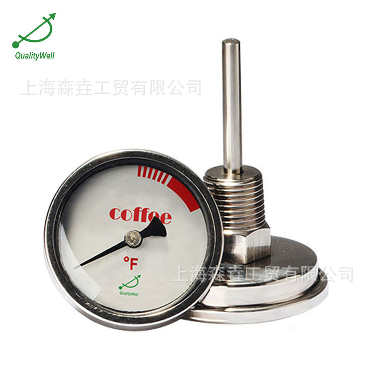 双金属温度表 咖啡设备用 设计表牌 coffee thermometer 轴向型