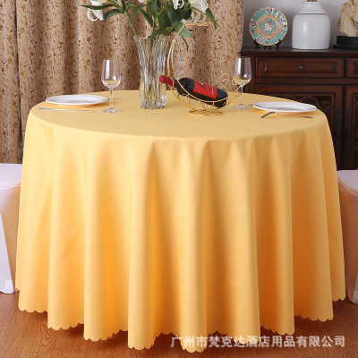 Mantel redondo de tela para banquetes y hoteles, resistente y elegante