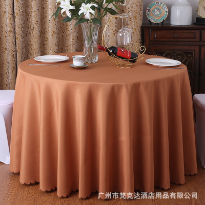 Mantel redondo de tela para banquetes y hoteles, resistente y elegante