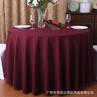 Mantel redondo de tela para banquetes y hoteles, resistente y elegante