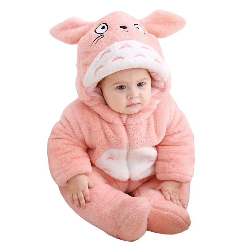 Новые зимние комбинезоны для младенцев и малышей 0-3 лет, утолщенное хлопковое пальто, зимняя серия в стиле животных