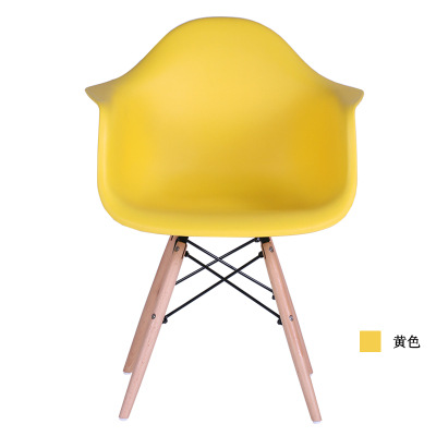 Multi-color respaldo simple nórdico plástico moda ocio silla post-moderno creativo respaldo reposabrazos Silla de comedor