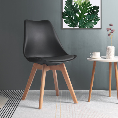 Silla minimalista moderna Eames, silla de comedor de estilo europeo, silla informal para uso doméstico con respaldo para escritorio de estudio, sala de estar, cafetería y silla de comedor para reuniones.