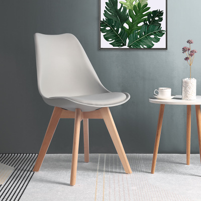 Silla minimalista moderna Eames, silla de comedor de estilo europeo, silla informal para uso doméstico con respaldo para escritorio de estudio, sala de estar, cafetería y silla de comedor para reuniones.
