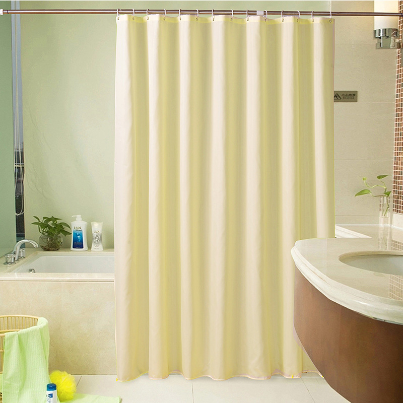Plain Beige Shower Curtain, Hotel Special Shower Curtain, Polyester Shower Curtain, Bathroom Waterproof Curtain Wholesale Can Be Shipped on Behalf of Others