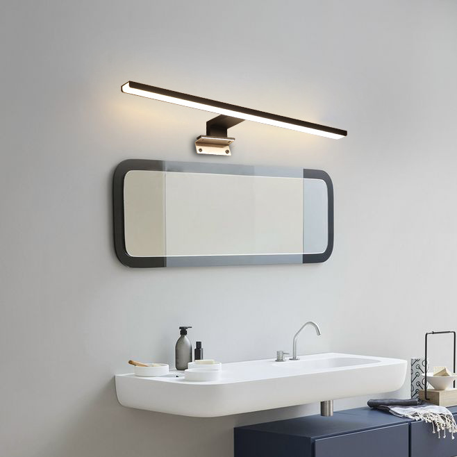 Luz frontal para espejo con tira de aluminio a presión, impermeable, antivaho, para baño, tocador, gabinete de espejo, luz de maquillaje.