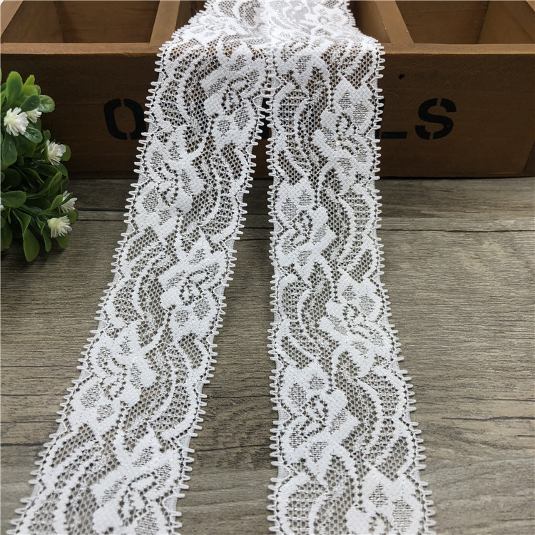 厂家现货新款精美弹力宝宝头套带蕾丝花边柔软锦纶氨纶材料4CM宽