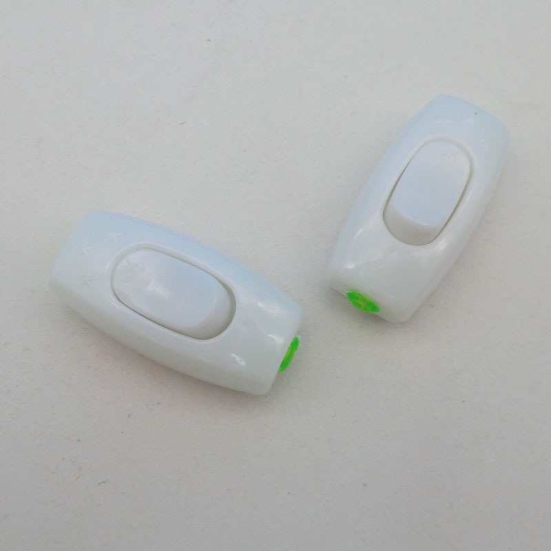 White Line Bedside Switch Pure White Boat Switch Small Household Appliances Rocker Switch Boat Switch