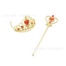 新款儿童冰雪奇缘舞会派对皇冠魔法棒爱莎公主发箍服装配饰饰品