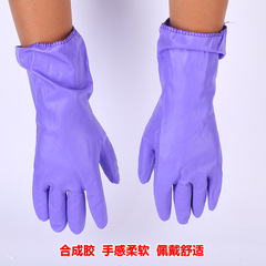 短款洗碗手套加絨保暖PU女家用加厚洗衣洗碗廚房清潔勞保家務手套