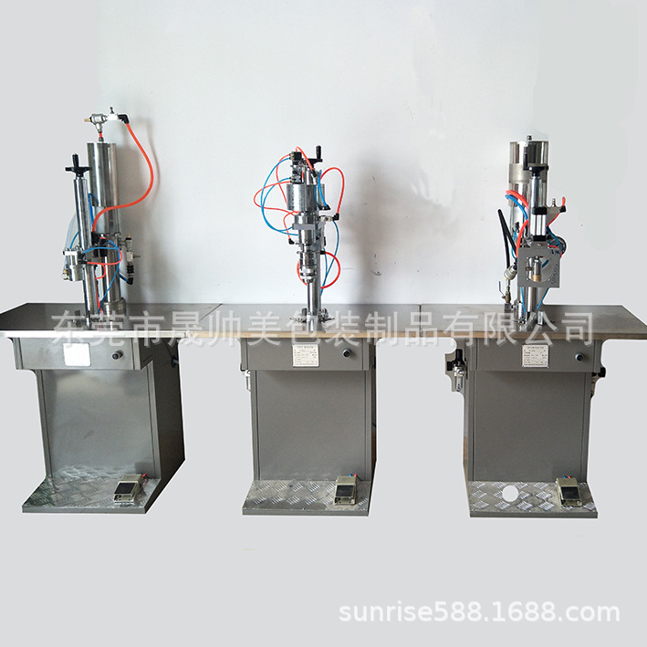 厂家直销半自动气雾剂灌装机 喷雾剂半自动杀虫水灌装机可定要求
