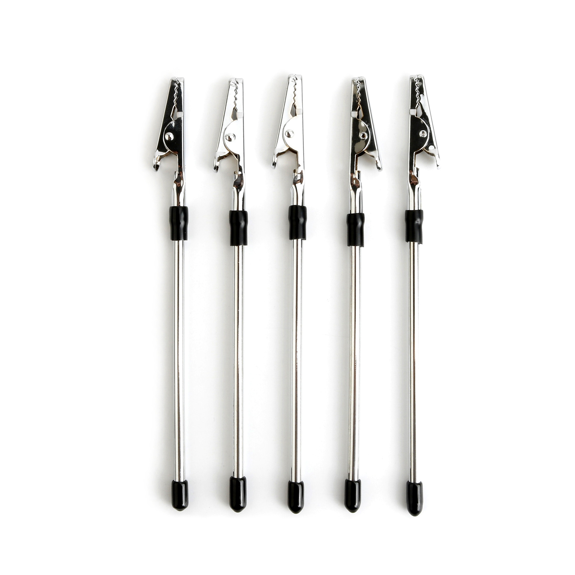 En stock para Super elástico de metal dentado cocodrilo nota clip pulsera joyería con clip auxiliar multifuncional