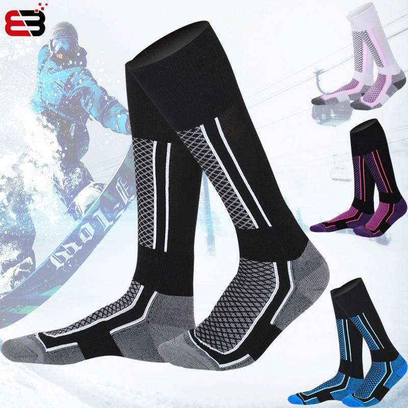 Ski Socks Outdoor Men's Long High Tube Autumn and Winter Mountaineering Kidsren's and Women's Thickeneded Warm Towel Bottom Sports Socks