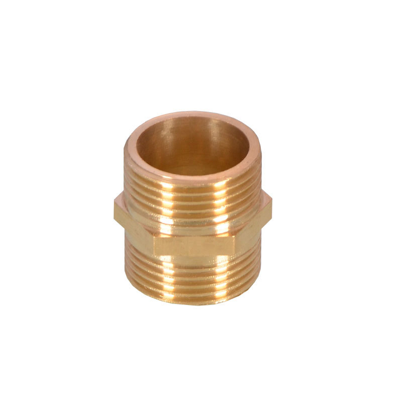 4-Point 6-Point 1-Inch Brass External Thread Direct Connection Short Thread Butt Joint Extended Threaded Water Inlet Pipe Connector Fittings Accessories