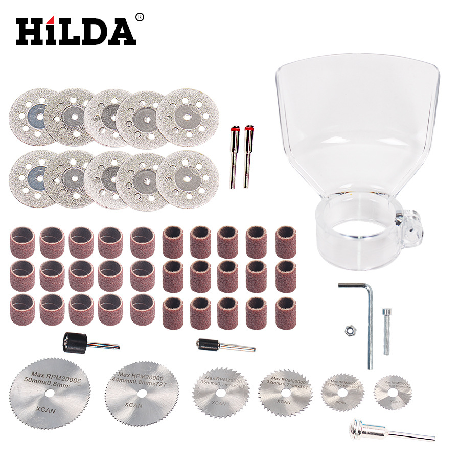 Hilda eléctrica molienda accesorios disco de corte disco esmeril rebanada lija anillo 52 unidades traje al por mayor
