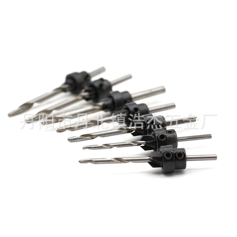 厂家批发7PC木螺钉钻沉孔钻沉头锪钻7件套木工钻头锥孔钻组合