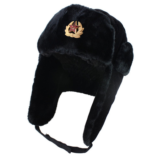 Soviet Emblem Lei Feng Hat Windproof and Waterproof Men's and Women's Outdoor Hat Thickened Ear Protection Russian Warm Hat AliExpress