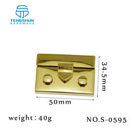 广州锌合金压铸厂家生产手袋箱包五金配件方锁扣 女包按锁机关锁
