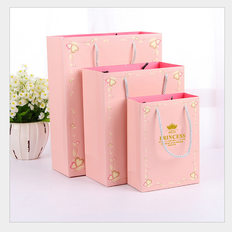 Príncipe princesa bolsa de regalo portátil de alta calidad caja de regalo bolsa grande bolsa de regalo bolso rosa