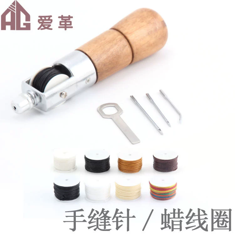 Швейная машина DIY кожаный инструмент ручная швейная машина кожаная швейная машина катушка кожаная швейная машина резьба по коже восковая линия нить