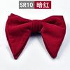 Burgundy fashionable bow tie with bow, thin weaving