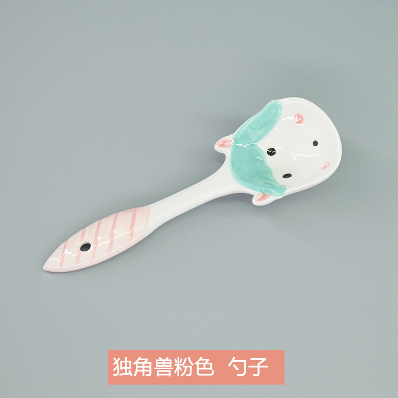 유니콘 스푼 핑크