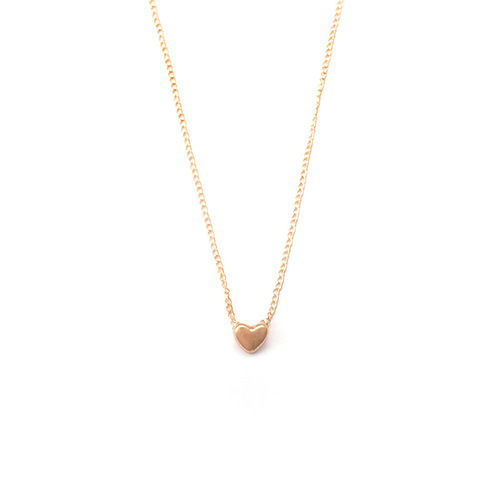 Wholesale Korean Accessories Fashion Elegant Sweet Cute Short Gold Heart Necklace Choker Collar Necklace for Women