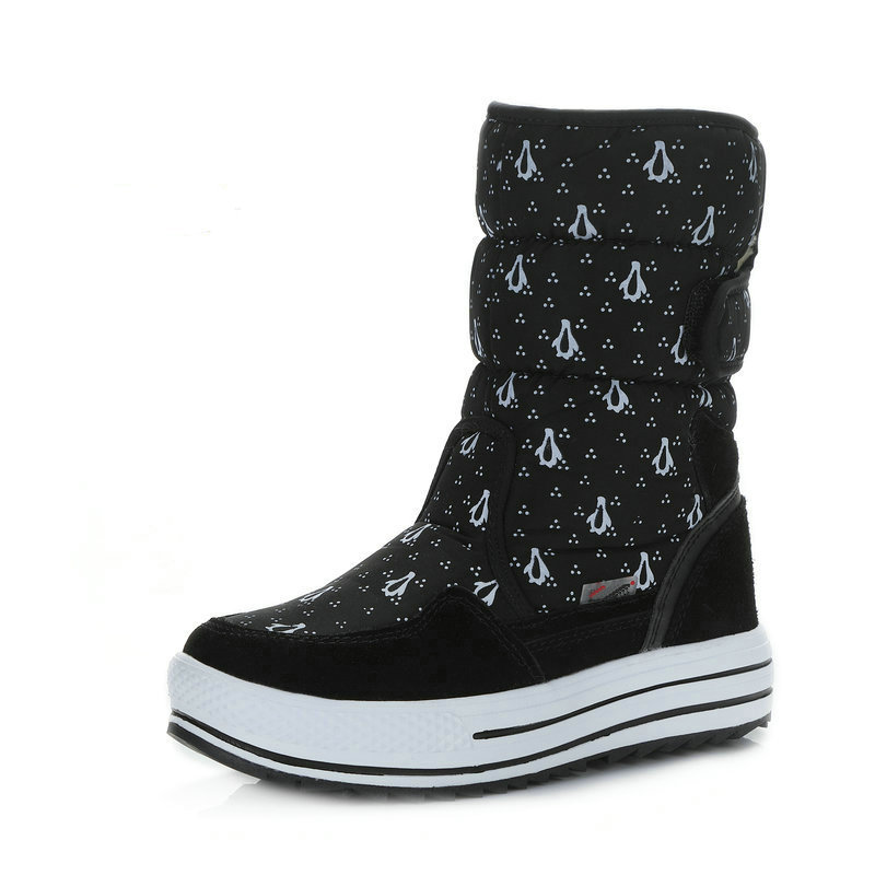 2019 Buffie nuevas botas de nieve para mujer polainas planas a media pierna engrosadas botas de algodón de entrega de una pieza al por mayor de fábrica