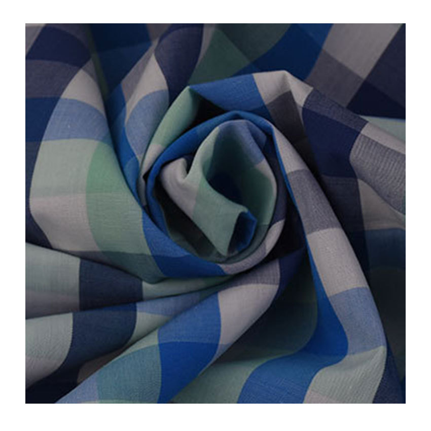 cotton yarn-dyed check  色织格子衬衫面料  40s棉女裙装夏装布