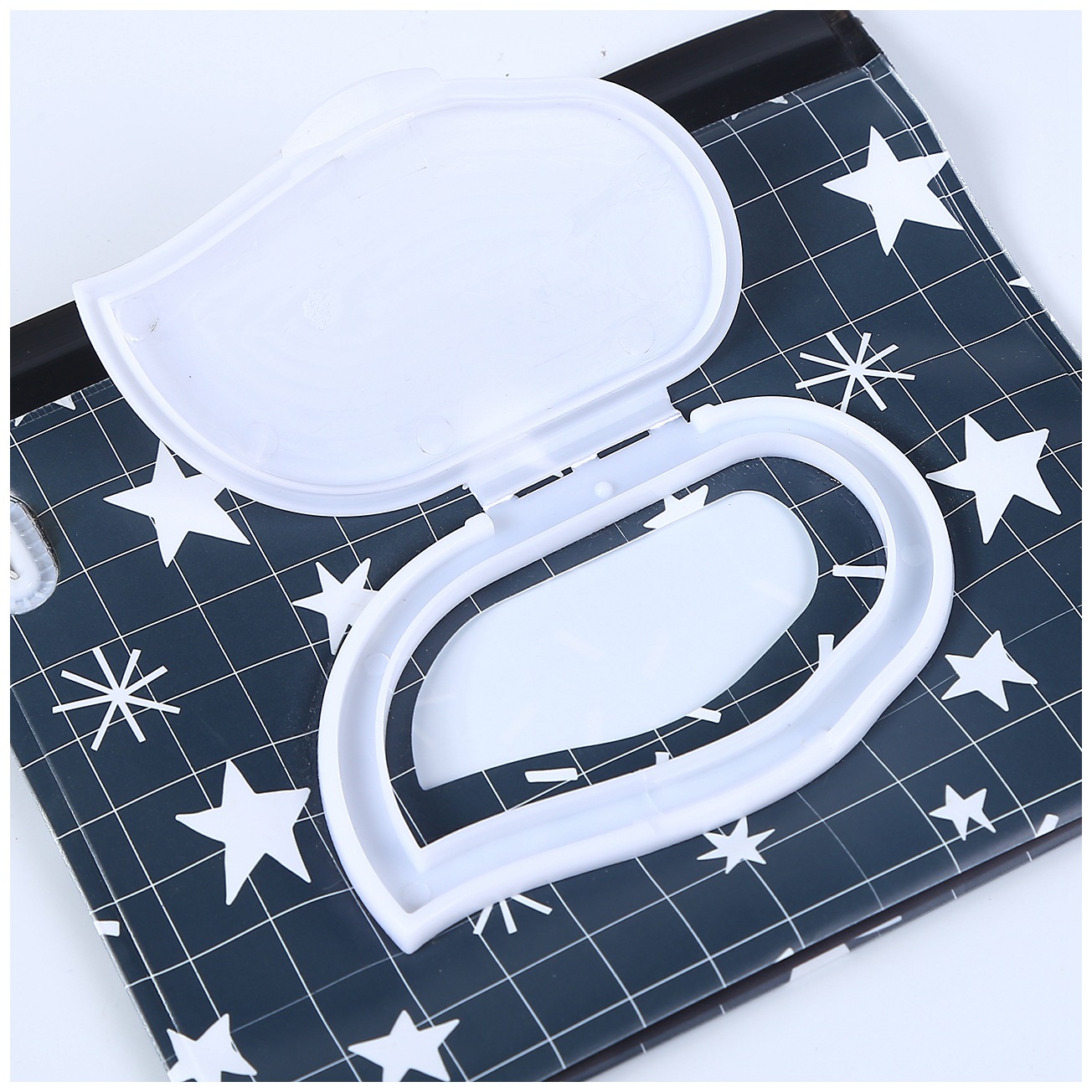 En stock EVA bolsa de tejido húmedo creativo Ventana de extracción de tejido húmedo bolsa de embalaje con tapa necesidades diarias bolsa de embalaje se puede personalizar