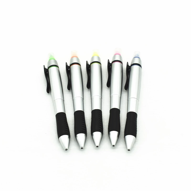 Поставка двух-в-одном маркер Серебряная шариковая ручка маркер пластиковая шариковая ручка + маркер