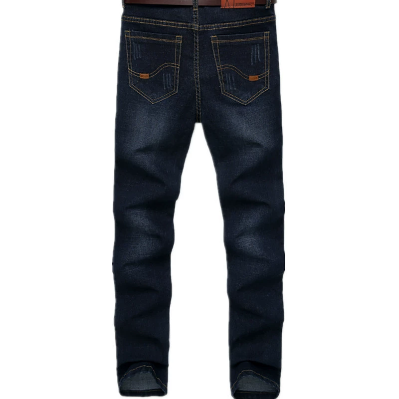 Джинсы, эластичные дышащие брюки для отдыха, slim fit