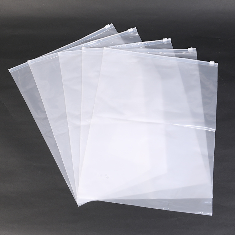 PE grueso transparente esmerilado ropa cremallera bolsa calcetines bolsa de almacenamiento ropa interior transparente embalaje plástico hueso bolsa ziplock