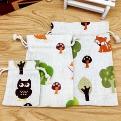 中國風青花麻布袋 空香囊小號束口袋 飾品禮品袋 收納 整理袋