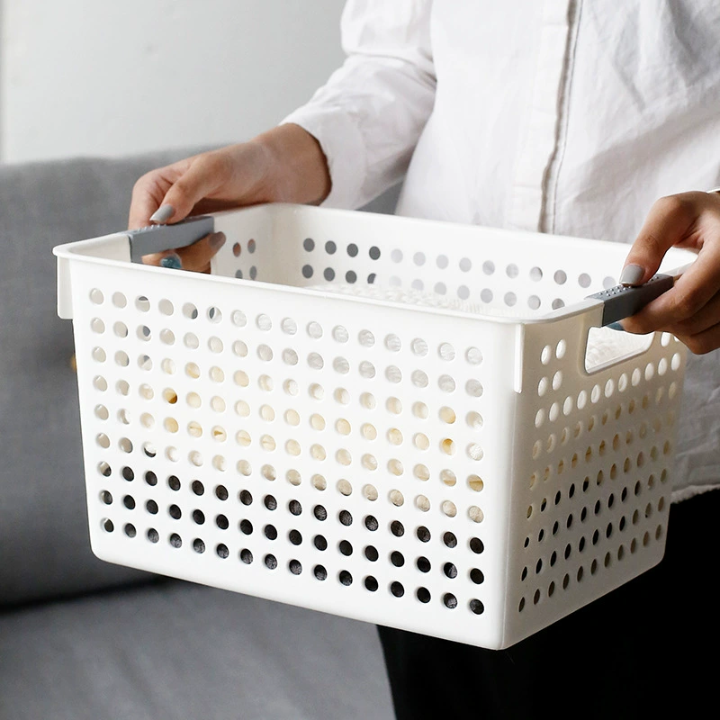 Desktop bathroom storage basket Hollow multi-purpose miscellaneous stationery office wide small storage basket 6072