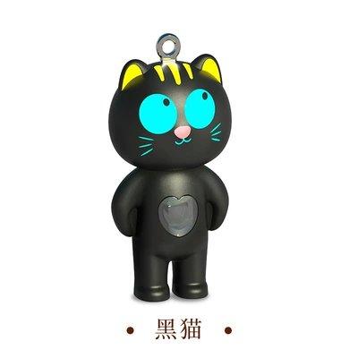 Shuaibeite car decoration static eliminator static car electrostatic stick anti-static cartoon electrostatic stick keychain (Static Rod/Key Bag) - little-black-cat