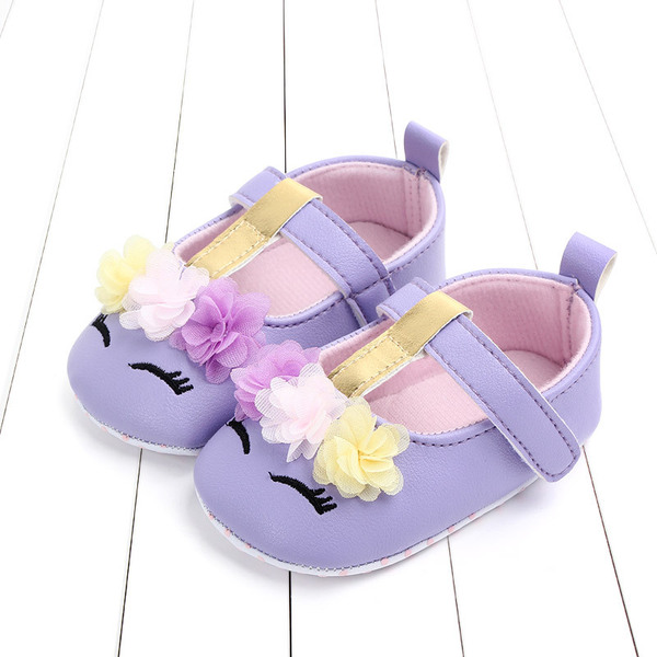 Baby toddler shoes soft sole unicorn flower newborn shoes cute…