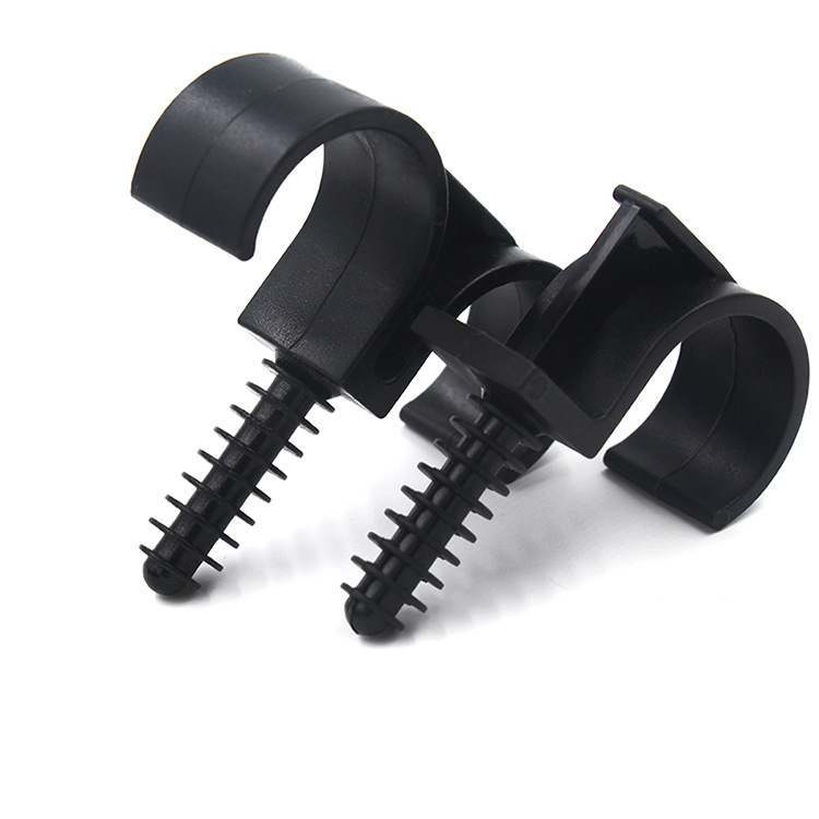 羊角线卡16/20/25mm单双管夹塑料线卡管子卡扣水管单管卡子固定卡