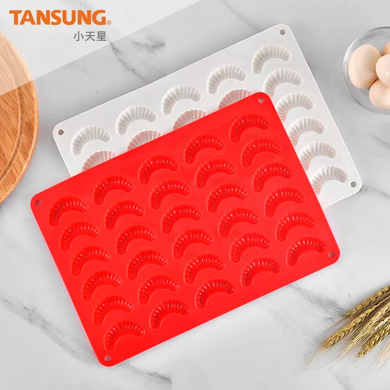 硅胶蛋糕模巧克力模具 牛角包硅胶模具 蛋糕烘焙用具DIY冰格批发