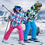 Детский лыжный лыжный костюм подходит для мужчин и женщин, куртка, удерживающий тепло комплект, увеличенная толщина