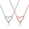 Set heart shaped, accessory, necklace and earrings, ring, silver 925 sample, wholesale