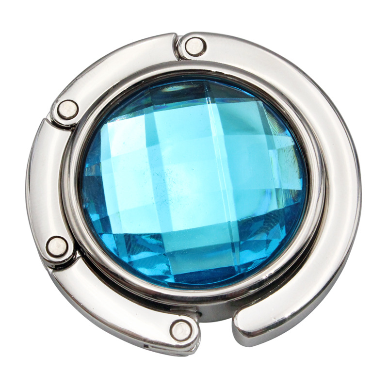 Fábrica directa ronda rejilla acrílico bolsa suspensión multi-superficie cristal mesa lateral plegable bolsa hebilla bolsa colgante multicolor