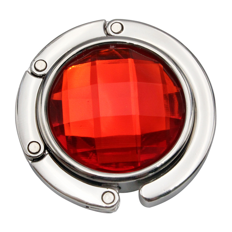 Fábrica directa ronda rejilla acrílico bolsa suspensión multi-superficie cristal mesa lateral plegable bolsa hebilla bolsa colgante multicolor