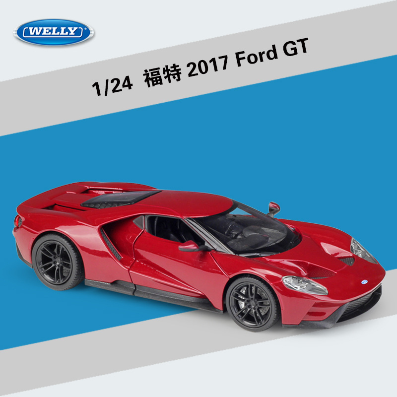 WELLY Willy original 1:24 Ford 2017 Ford GT coche deportivo de simulación de aleación modelo de coche adornos